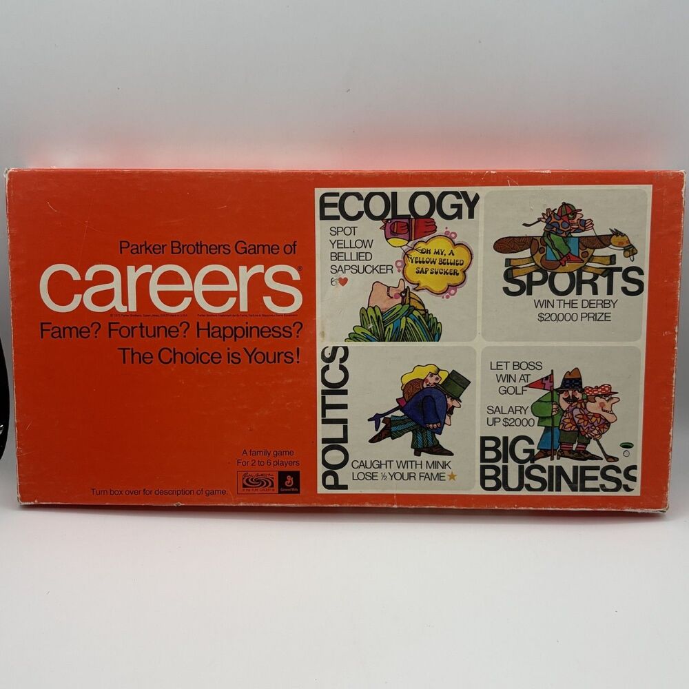 Vintage 1976 CAREERS Board Game by Parker Brothers COMPLETE